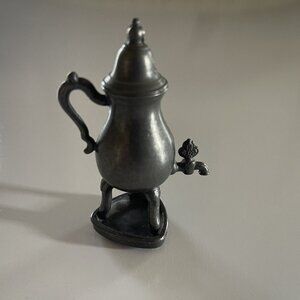 Foca Oosterbeek Dutch Dollhouse Coffee Server with Lid Underplate Pewter
